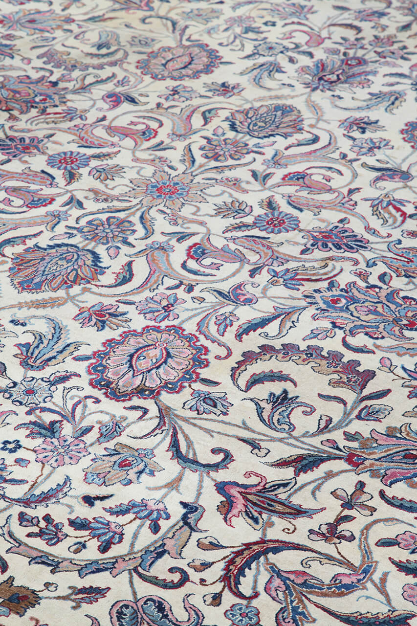 Tappeto Kerman Antico Persiano Autentico | Annodato a Mano 400x326cm - Image 2