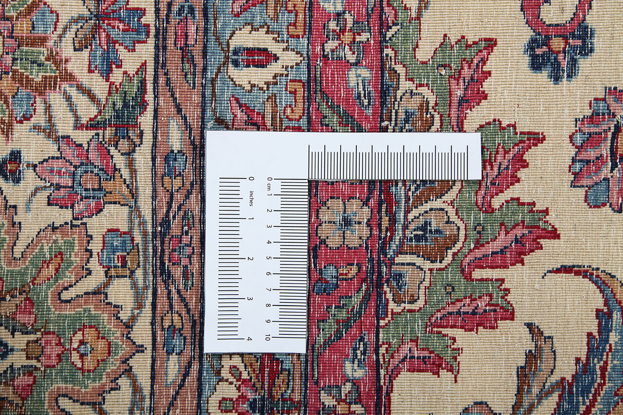 Tappeto Kerman Antico Persiano Autentico | Annodato a Mano 400x326cm - Image 9