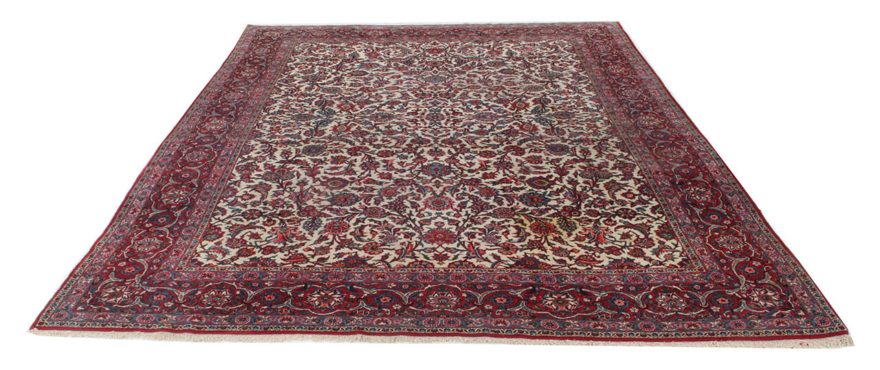 Tappeto Isfahan Antico Persiano Autentico | Annodato a Mano 335x245cm - Image 2