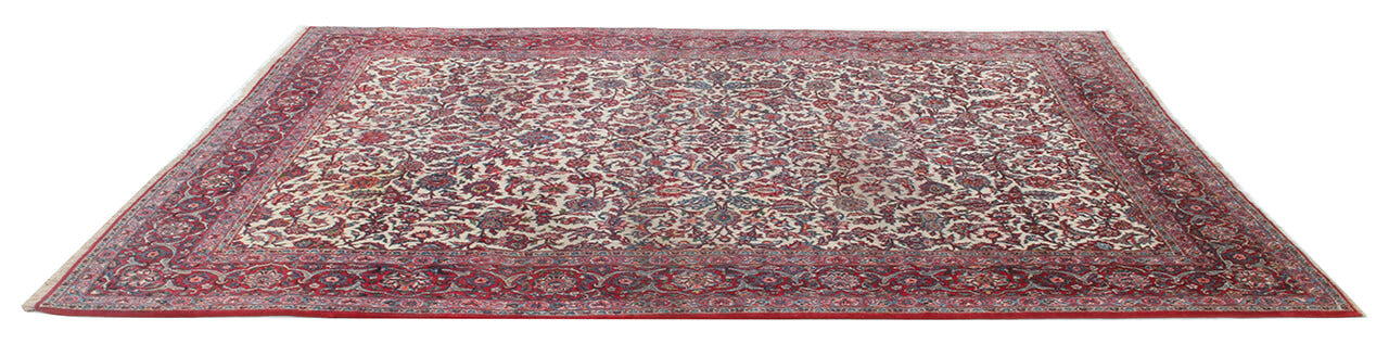 Tappeto Isfahan Antico Persiano Autentico | Annodato a Mano 335x245cm - Image 4
