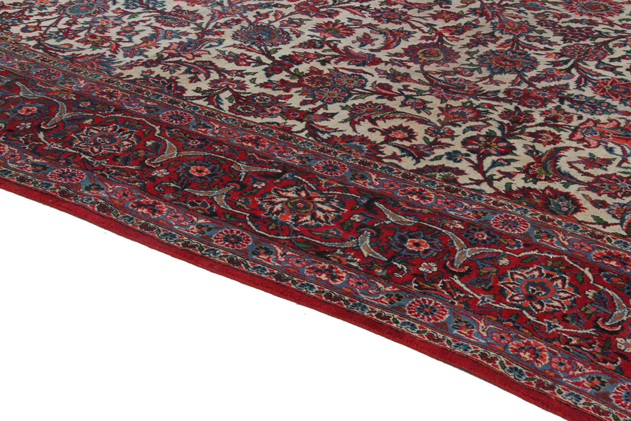 Tappeto Isfahan Antico Persiano Autentico | Annodato a Mano 335x245cm - Image 5