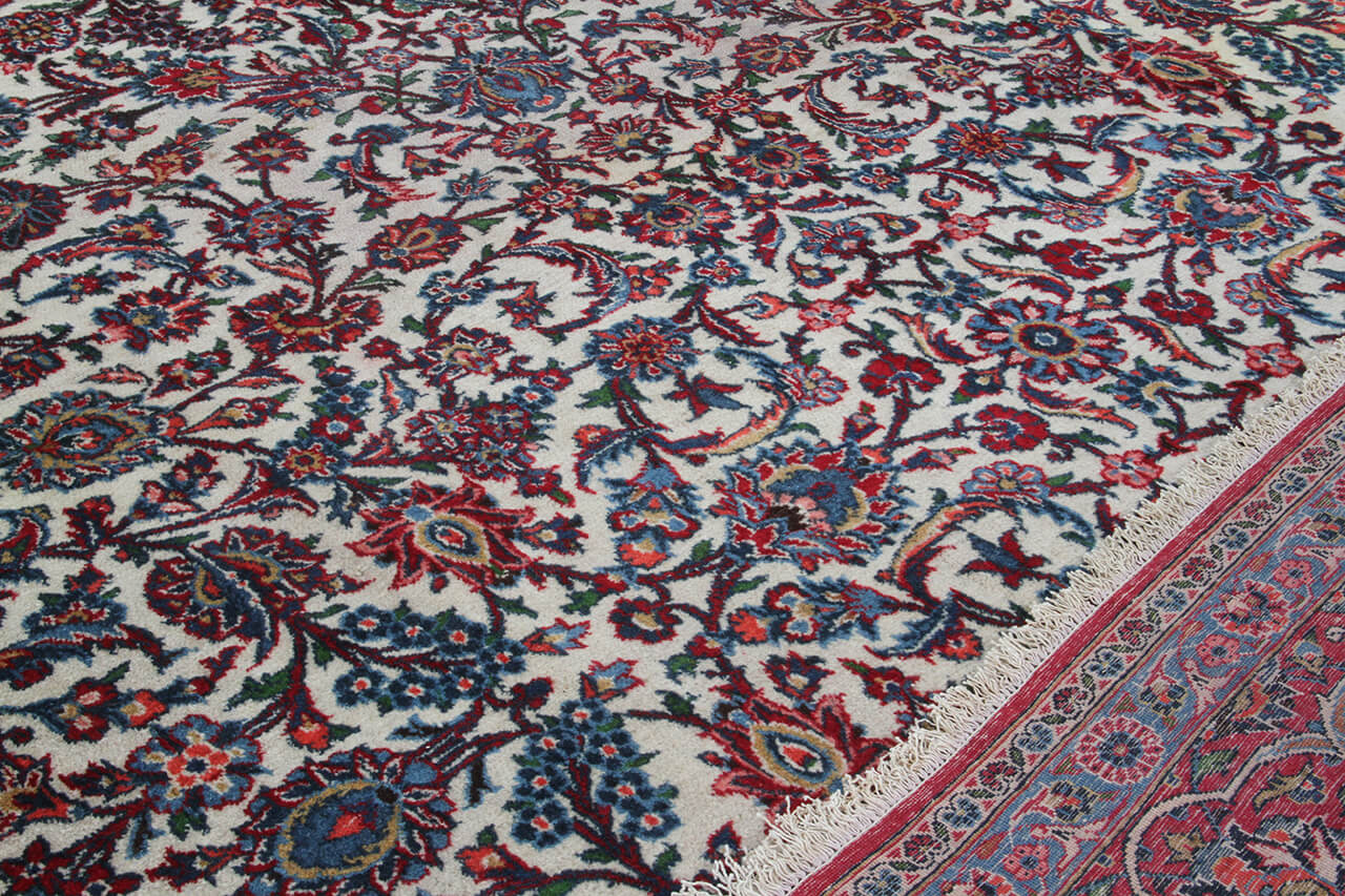 Tappeto Isfahan Antico Persiano Autentico | Annodato a Mano 335x245cm - Image 8