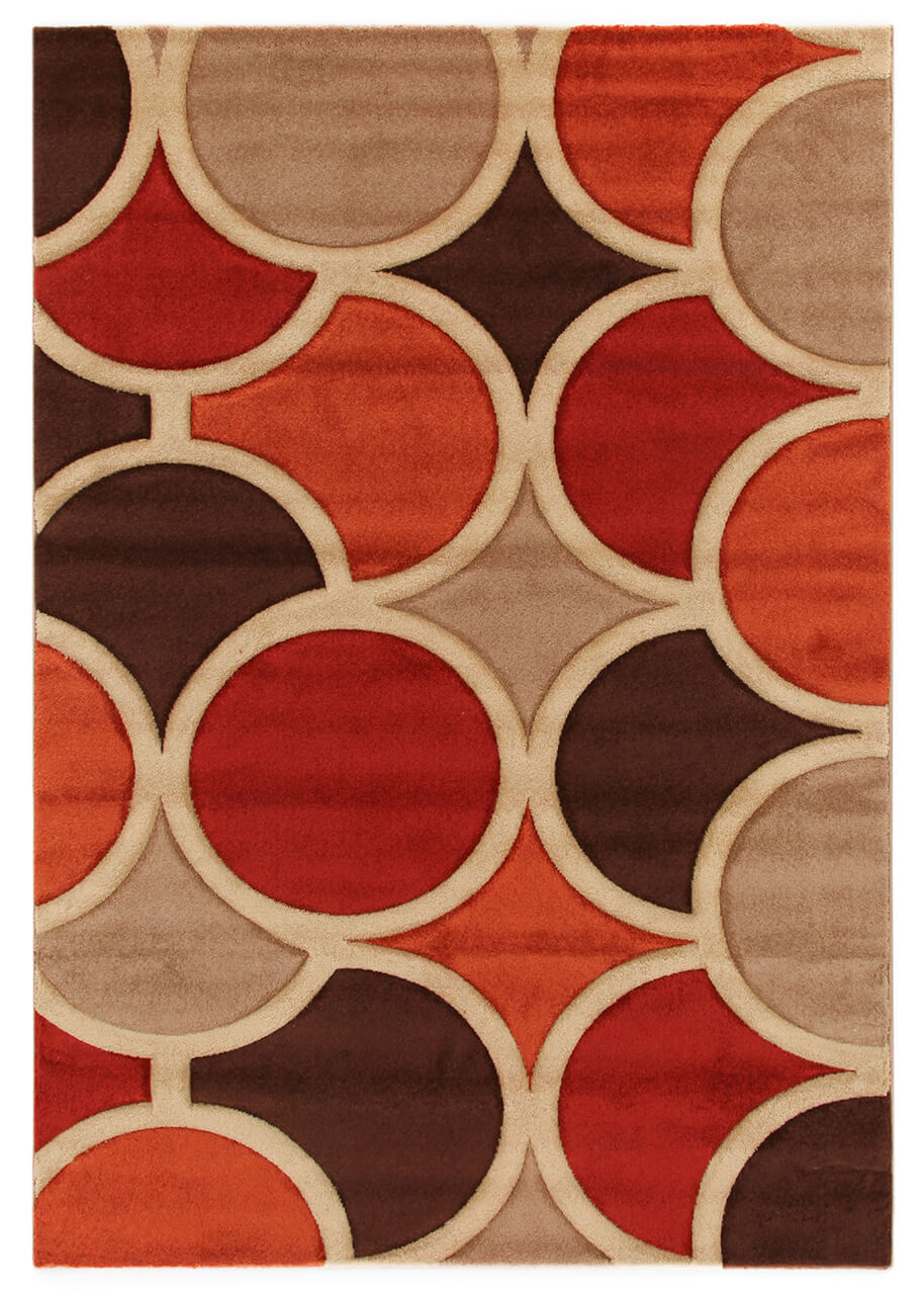 Tappeto Sixties Orange Geometrico Anni '60