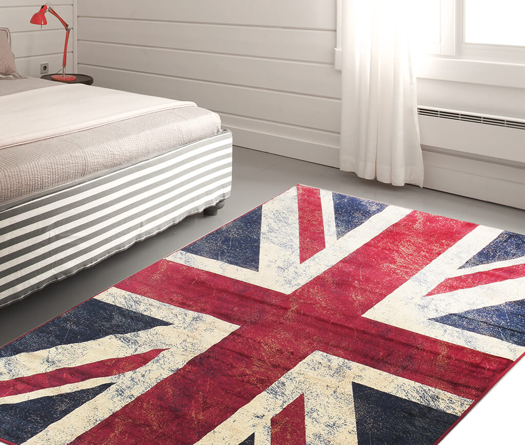 Tappeto Bandiera Inglese UK - Union Jack - Ideale per Camera da letto e Cameretta Bambini - Image 2