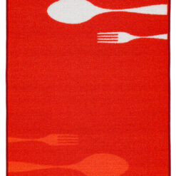 Tappeto Passatoia Rosso per la Cucina - Dinner Red - Antiscivolo