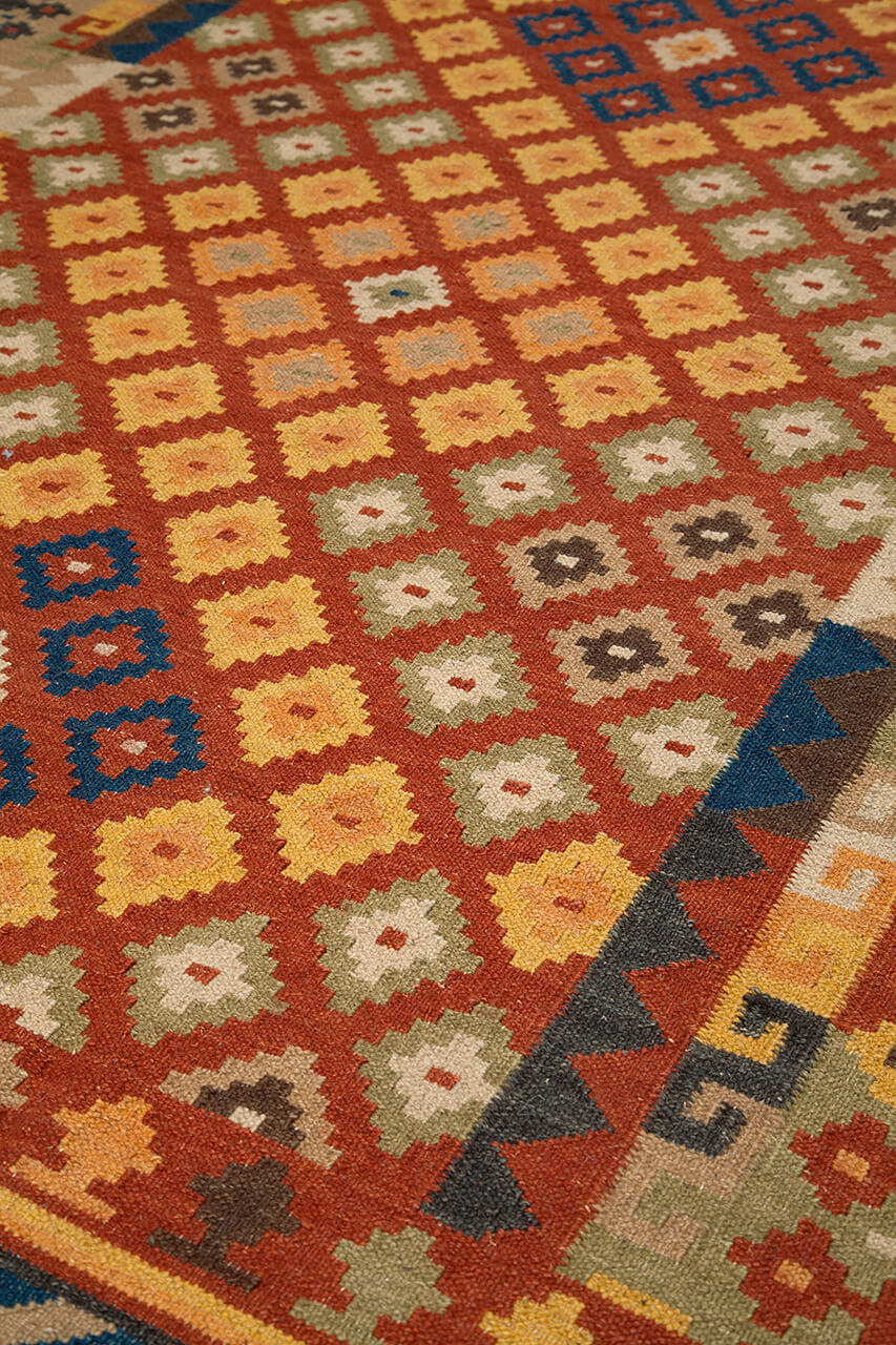 Tappeto Kilim in Lana - Fatto a Mano - KILIM SIVAS - Stile Etnico Tradizionale - Materiali Sostenibili - Image 2