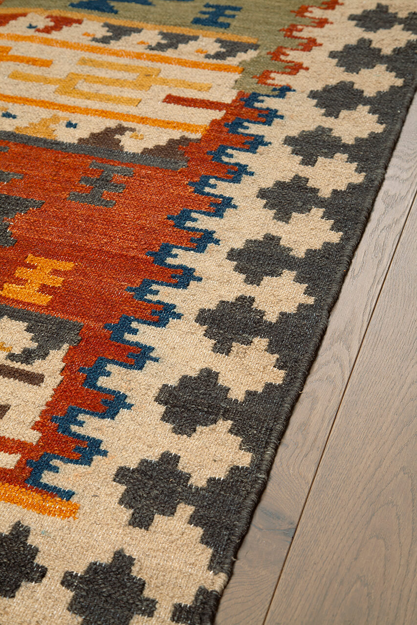 Tappeto Kilim in Lana - Fatto a Mano - KILIM SIVAS - Stile Etnico Tradizionale - Materiali Sostenibili - Image 3