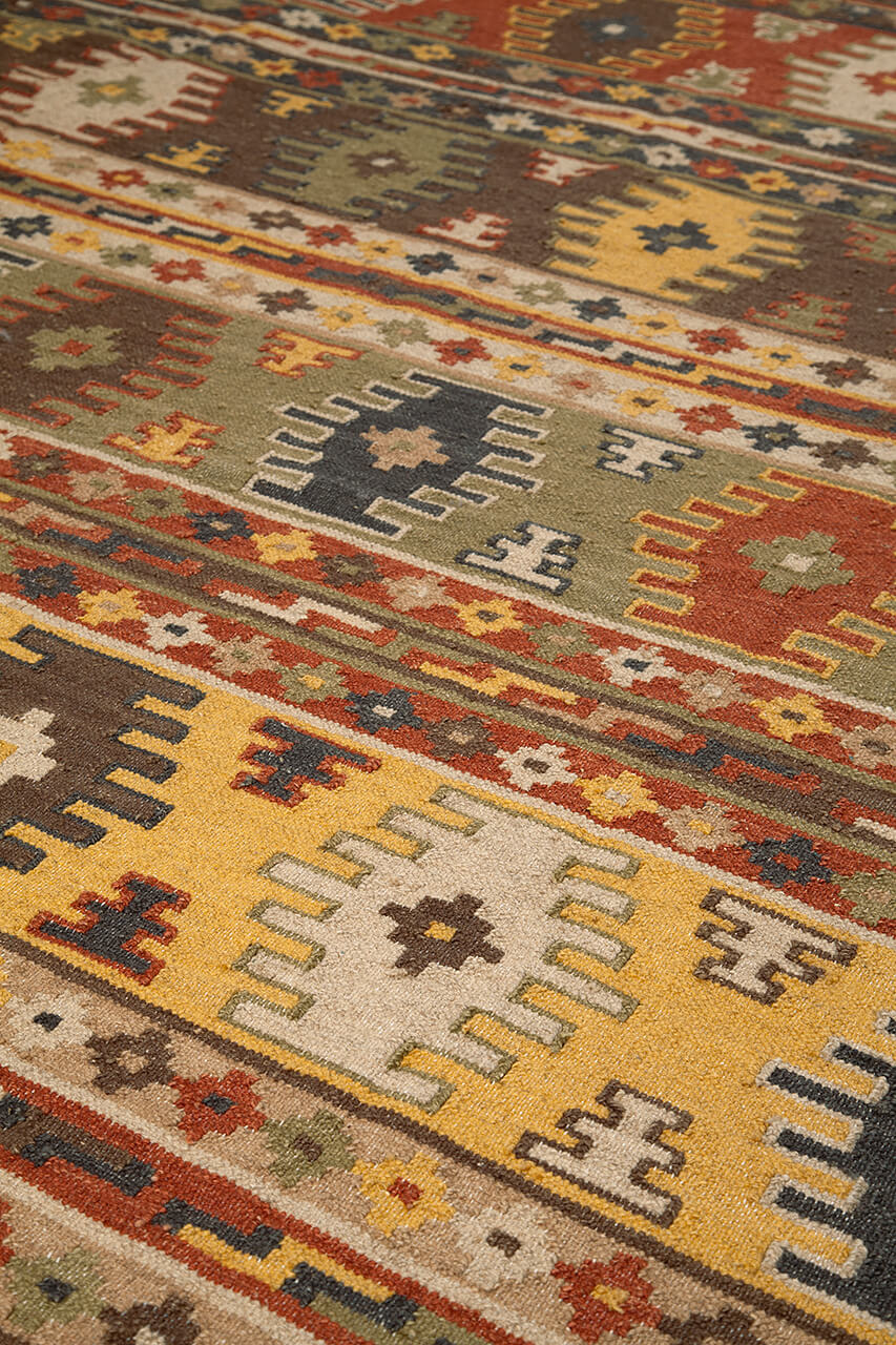 Tappeto Kilim in Lana - Fatto a Mano - KILIM SIVAS - Stile Etnico Tradizionale - Materiali Sostenibili - Image 2