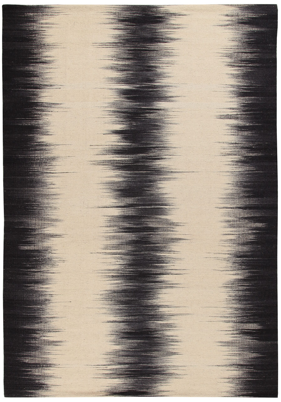 Tappeto KILIM IKAT BLACK IVORY