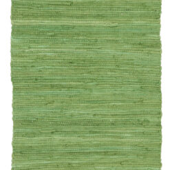 Tappeto Abano Verde Green in Cotone - Lavabile in Lavatrice - Ideale per Bagno o Cucina