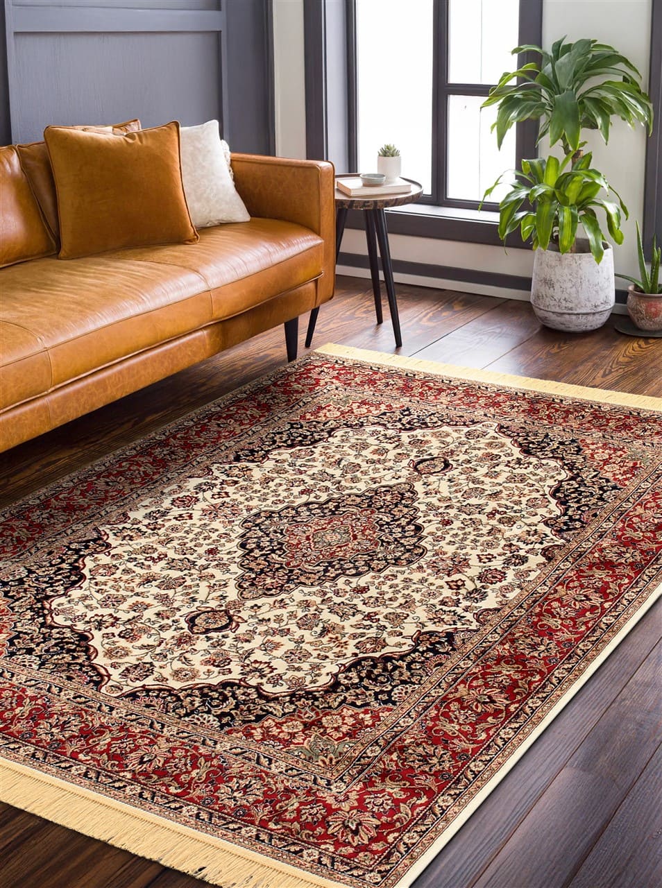 Tappeto Classico Orientale Avorio - Farshian Ivory - Ideale per Soggiorno, Sala da Pranzo, Camera da Letto - Image 3