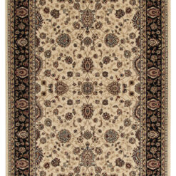 Tappeto Stile Orientale Classico - Herat - Crema Navy Beige | Ideale per Soggiorno e Sala da Pranzo