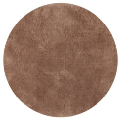 Tappeto Shaggy Rotondo Marrone/Beige - Morbido e Resistente | elegante per ogni ambiente