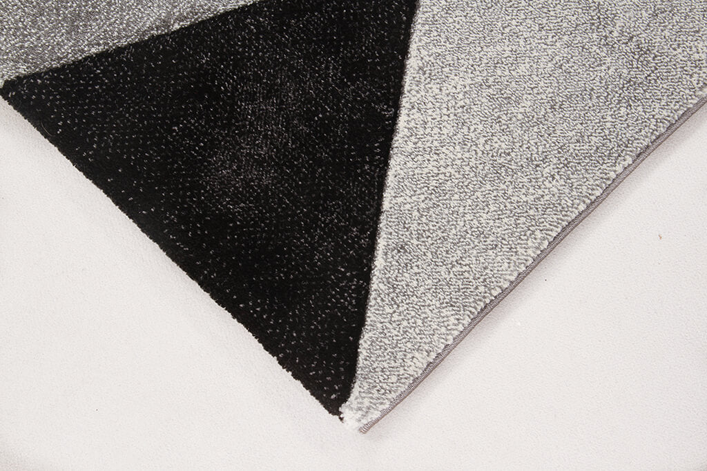 Tappeto Moderno Ray Geometrico - Grigio Dark - Antiscivolo | Ideale per Soggiorno, Camera da Letto, Sala da Pranzo - Image 2