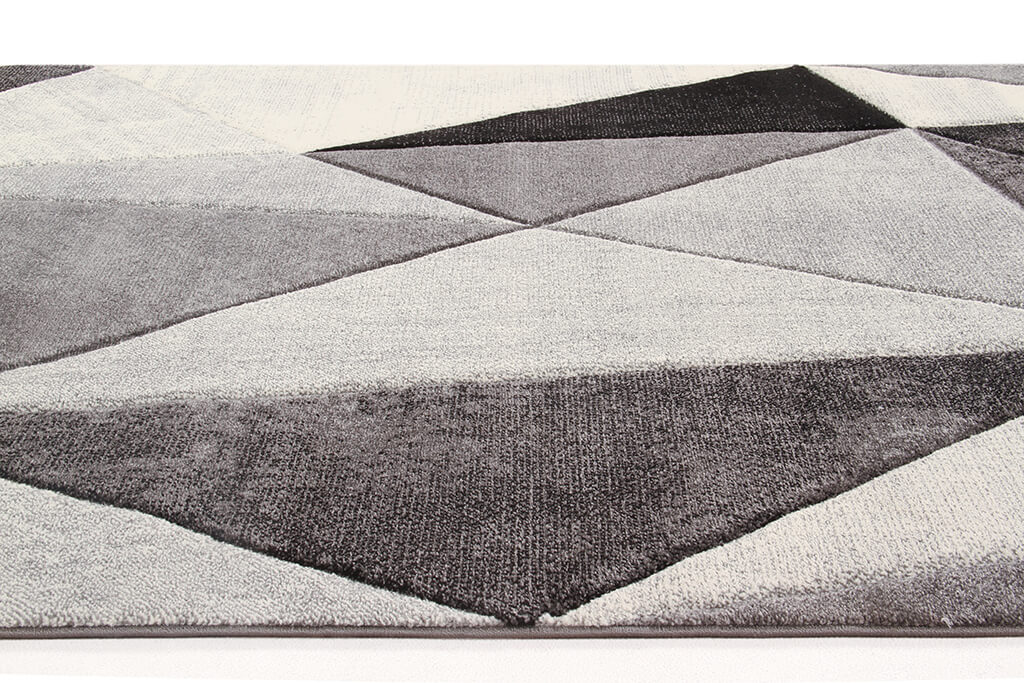 Tappeto Moderno Ray Geometrico - Grigio Dark - Antiscivolo | Ideale per Soggiorno, Camera da Letto, Sala da Pranzo - Image 4