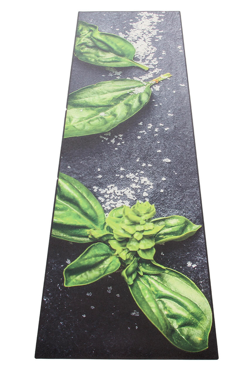 Tappeto Cucina Vinile Vista Basilius – Erbe Aromatiche – Made in Italy - Disegno Basilico - Image 6