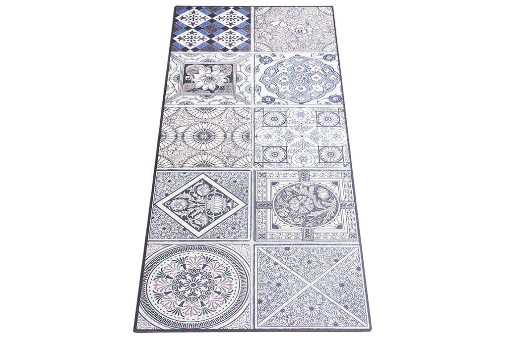 Tappeto Cucina Lavabile in Vinile Vista Azulej 16 – Cementine Blu – Made in Italy - Image 5