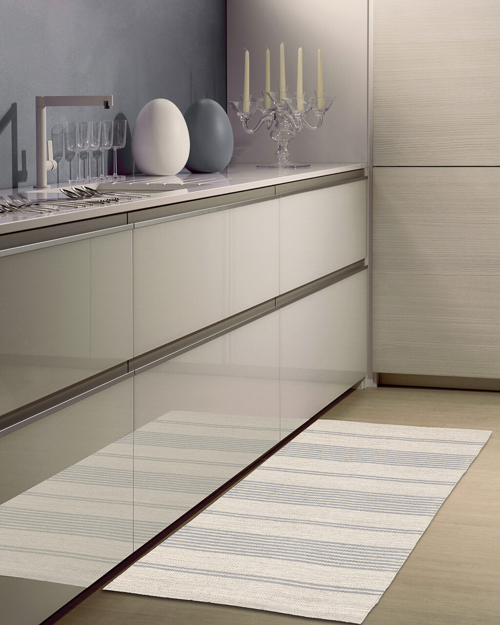 Tappeto in Cotone Grigio - Lavabile in Lavatrice | Ideale per la Cucina e il Bagno - Image 5