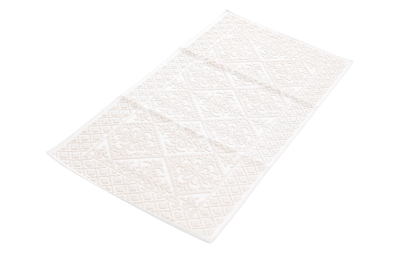 Tappeto per il Bagno in Cotone Bianco Olbia - Tappetino multiuso - Image 2