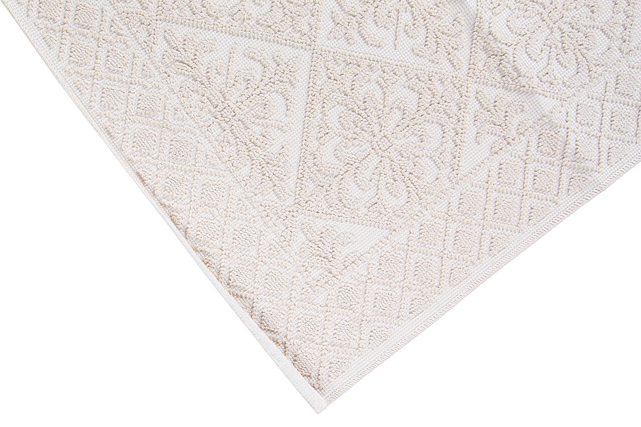 Tappeto per il Bagno in Cotone Bianco Olbia - Tappetino multiuso - Image 3