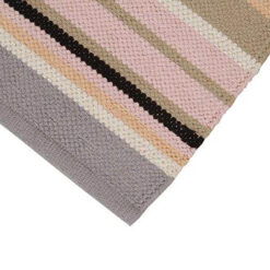 Alternative view of Tappeto in Cotone Lavabile in Lavatrice - Tessuto a mano - Casablanca Stripes Grigio | Ideale per Cucina e Bagno