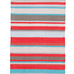 Tappeto in Cotone Lavabile in Lavatrice - Tessuto a mano - Casablanca Stripes Multicolore | Ideale per Cucina e Bagno
