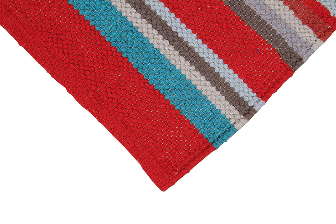 Tappeto in Cotone Lavabile in Lavatrice - Tessuto a mano - Casablanca Stripes Multicolore | Ideale per Cucina e Bagno - Image 2