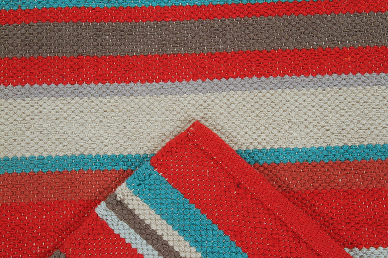 Tappeto in Cotone Lavabile in Lavatrice - Tessuto a mano - Casablanca Stripes Multicolore | Ideale per Cucina e Bagno - Image 5