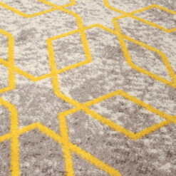 Alternative view of Tappeto moderno Soho 1 Ecru Yellow - geometrico giallo fluo