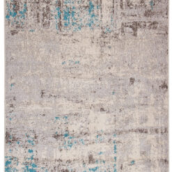 Tappeto moderno Soho 2 Ecru Blue - accenti azzurri fluo