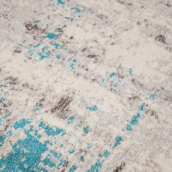 Alternative view of Tappeto moderno Soho 2 Ecru Blue - accenti azzurri fluo