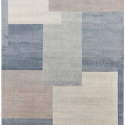 Tappeto Moderno Premium Stile Geometrico Alan 1 Grigio e Blu