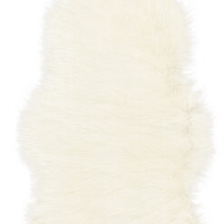 Eco Lambskin Bianco in Finta Pelliccia – Plaid, Tappeto o Coprisedia – Morbido, Elegante