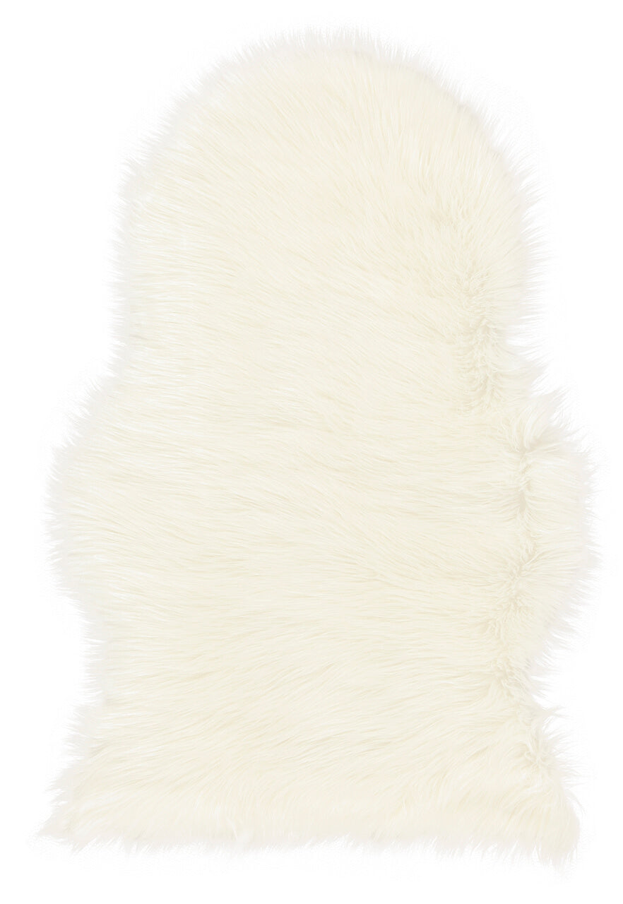 Eco Lambskin Bianco in Finta Pelliccia – Plaid, Tappeto o Coprisedia – Morbido, Elegante