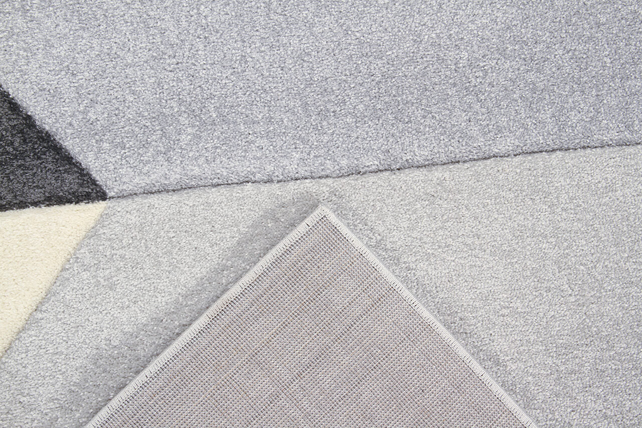 Tappeto Moderno Carve Geometrico a Blocchi - Bianco e Grigio - Antiscivolo - Ideale per Soggiorno, Camera da Letto, Sala da Pranzo - Image 6