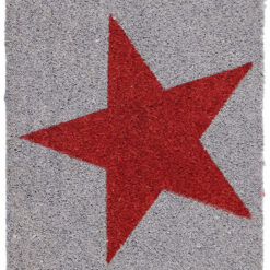 Zerbino Moderno in Fibra di Cocco Naturale 75x40cm - Resistente e Sostenibile - Stella Rossa