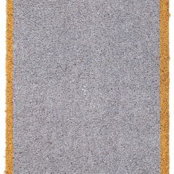 Zerbino in Fibra di Cocco Naturale 75x40cm - Resistente e Sostenibile - Bordo Giallo