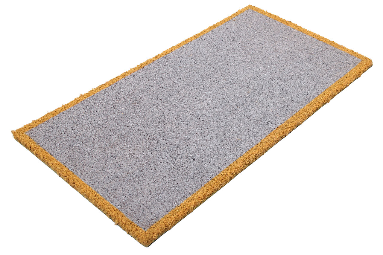 Zerbino in Fibra di Cocco Naturale 75x40cm - Resistente e Sostenibile - Bordo Giallo - Image 3