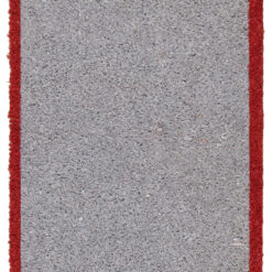 Zerbino in Fibra di Cocco Naturale 75x40cm - Resistente e Sostenibile - Bordo Rosso