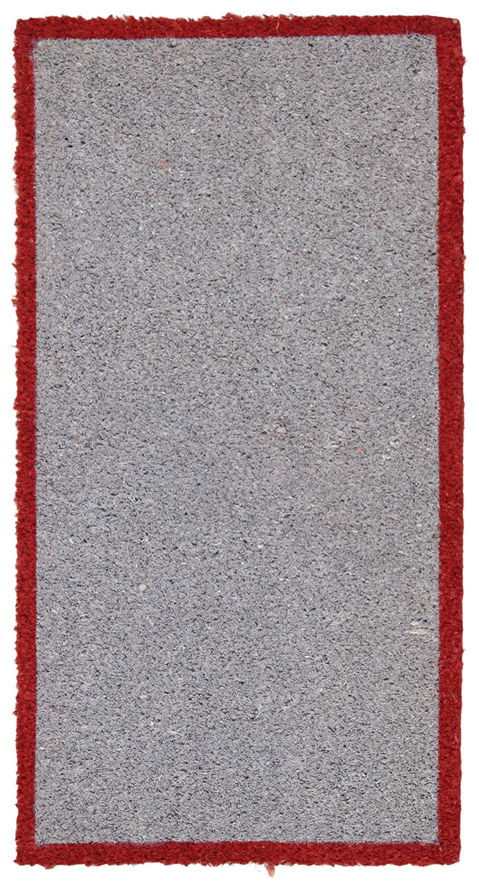 Zerbino in Fibra di Cocco Naturale 75x40cm - Resistente e Sostenibile - Bordo Rosso