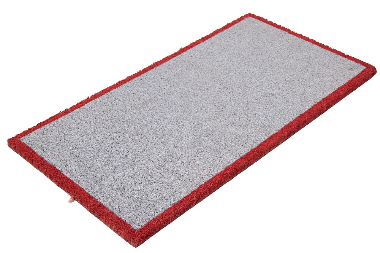 Zerbino in Fibra di Cocco Naturale 75x40cm - Resistente e Sostenibile - Bordo Rosso - Image 3