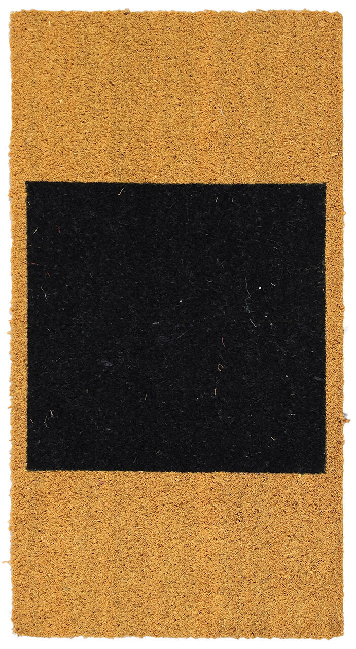 Zerbino Giallo-Nero in Fibra di Cocco Naturale 75x40cm - Resistente e Sostenibile