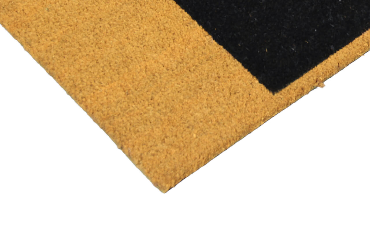 Zerbino Giallo-Nero in Fibra di Cocco Naturale 75x40cm - Resistente e Sostenibile - Image 2