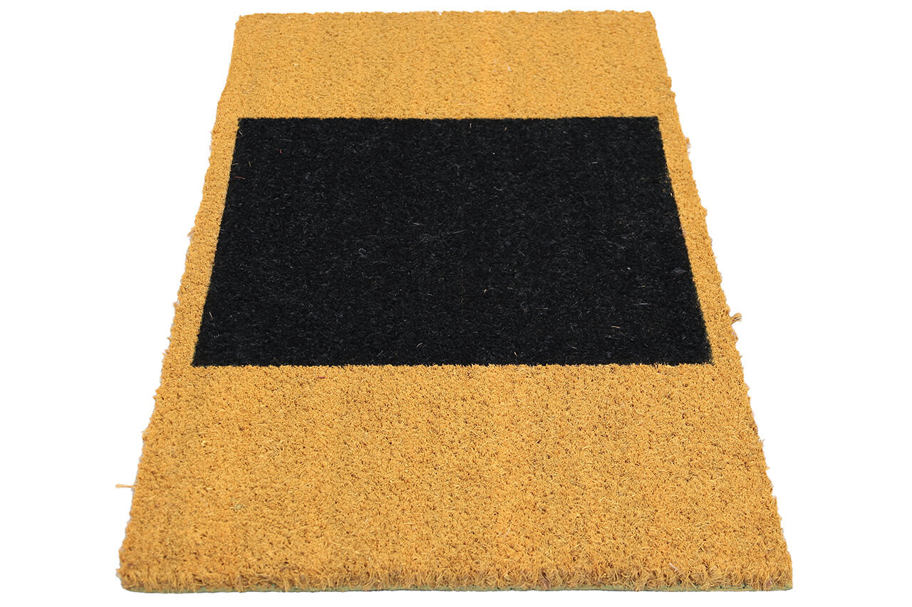 Zerbino Giallo-Nero in Fibra di Cocco Naturale 75x40cm - Resistente e Sostenibile - Image 4