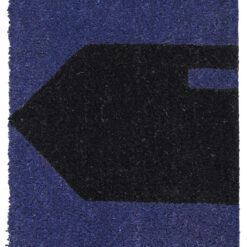 Zerbino Blu-Nero in Fibra di Cocco Naturale 75x40cm - Resistente e Sostenibile