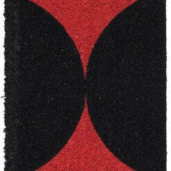 Zerbino Rosso-Nero in Fibra di Cocco Naturale 75x40cm - Resistente e Sostenibile