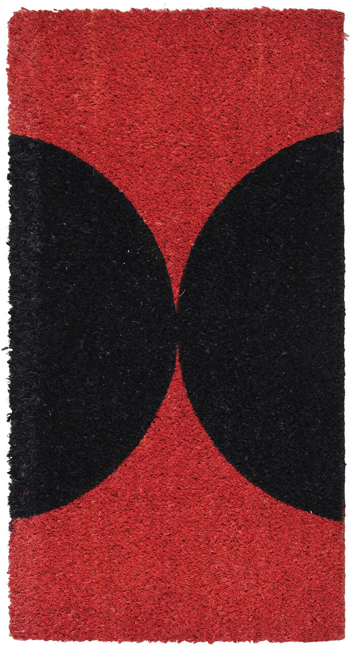 Zerbino Rosso-Nero in Fibra di Cocco Naturale 75x40cm - Resistente e Sostenibile