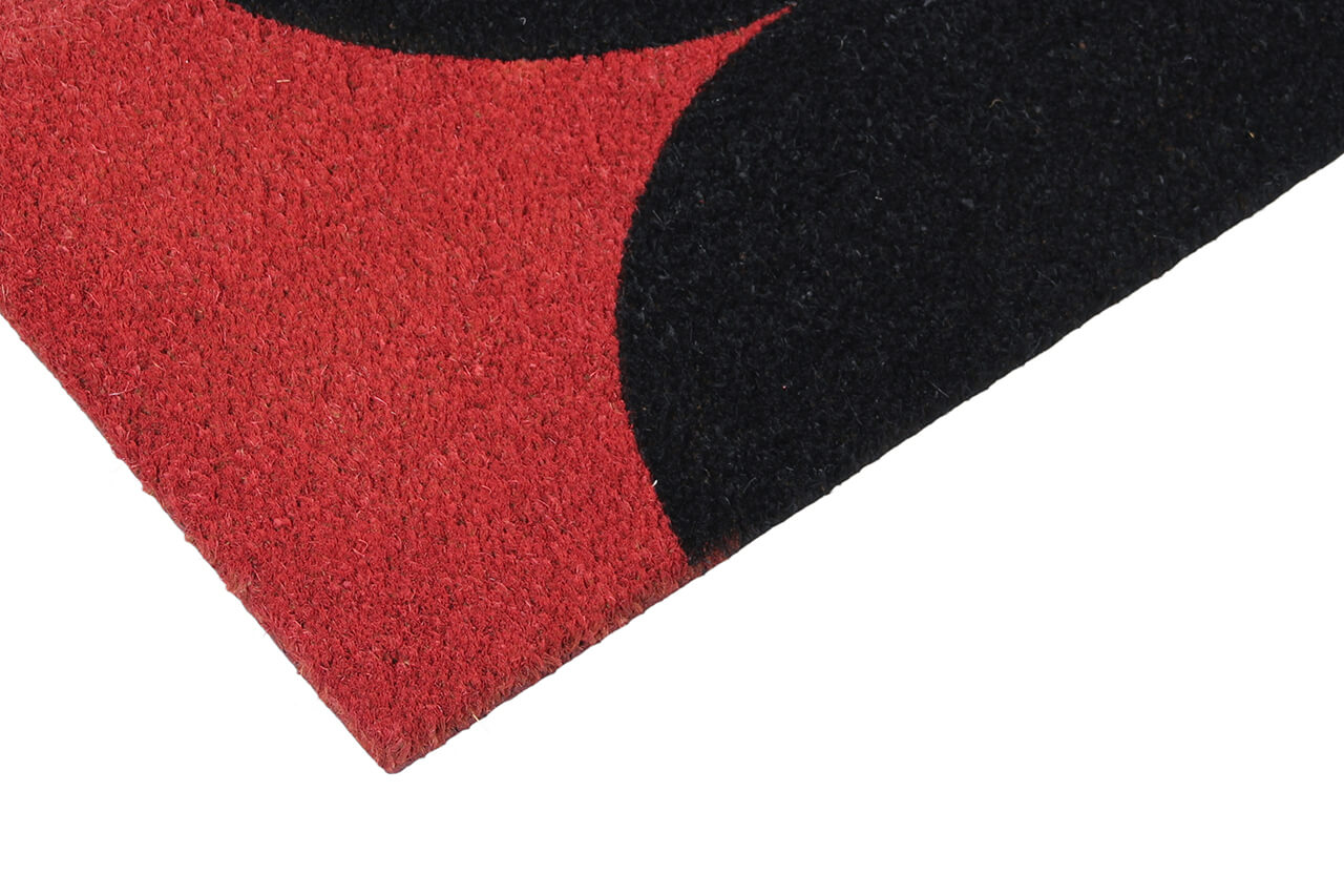 Zerbino Rosso-Nero in Fibra di Cocco Naturale 75x40cm - Resistente e Sostenibile - Image 2