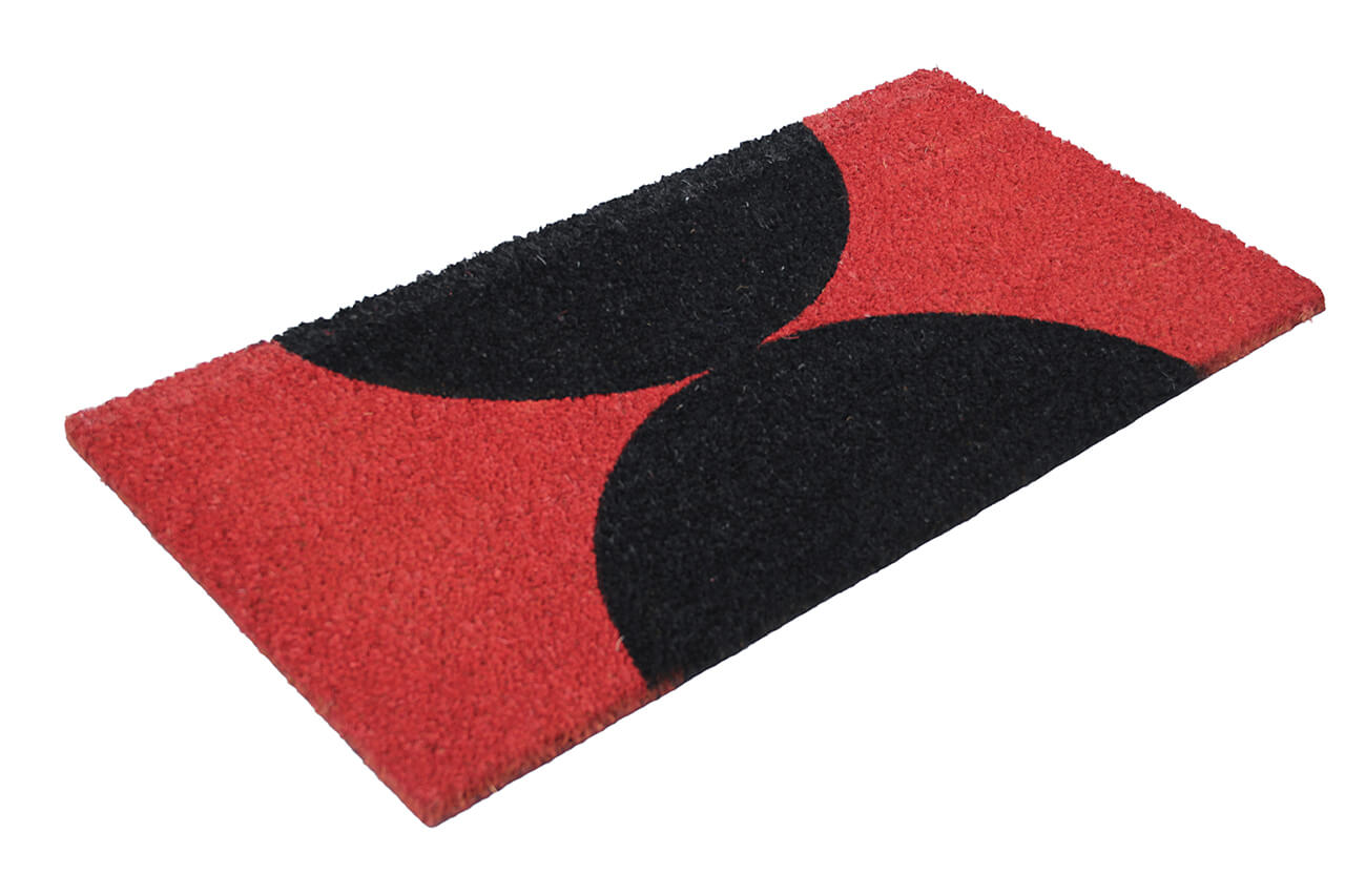 Zerbino Rosso-Nero in Fibra di Cocco Naturale 75x40cm - Resistente e Sostenibile - Image 3