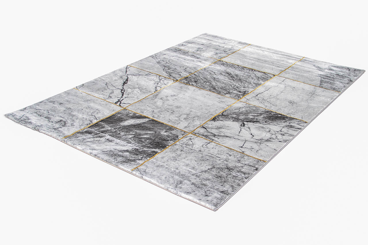 Tappeto Moderno Carrara A - Effetto Marmo - Antiscivolo | Ideale per Soggiorno, Camera da Letto, Sala da Pranzo - Image 2